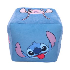 Disney Stitch and Angel Cube Cushion 25cm Fantasy New Arrivals