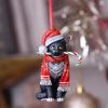 Candy Cane Cat Hanging Ornament (LP) 9cm Cats Summer Sale 2024