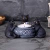 Familiar Trio Tea Light Holder 10cm Cats Halloween Highlights Homeware