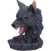 Dark Wolf Backflow Incense Burner 11.5cm Wolves Gifts Under £100