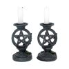 Aged Pentagram Candlesticks 13.4cm Witchcraft & Wiccan Top 200 None Licensed