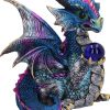 Orb Hoard (Blue) 15.5cm Dragons Dragon Figurines