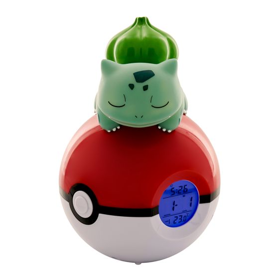 Pokémon Bulbasaur Light-Up FM Alarm Clock Anime Licensed Gaming