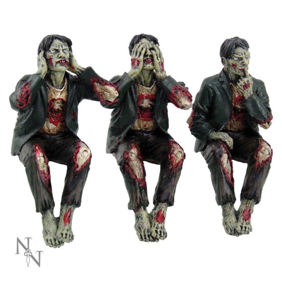 See No, Hear No Speak No Evil Zombies 10cm Zombies Halloween Highlights Homeware