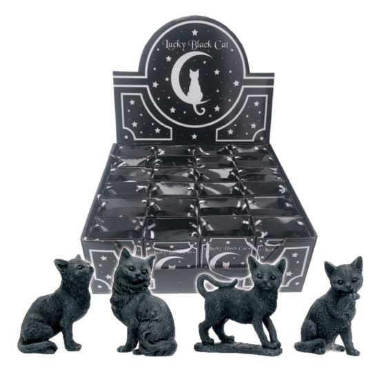 Lucky Black Cats 9cm (Display of 24) Cats Out Of Stock