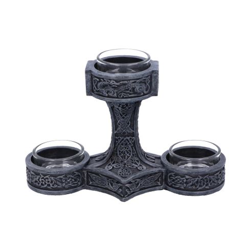 Thor's Hammer Tea Light Holder 18.5cm History and Mythology Gifts Under £100