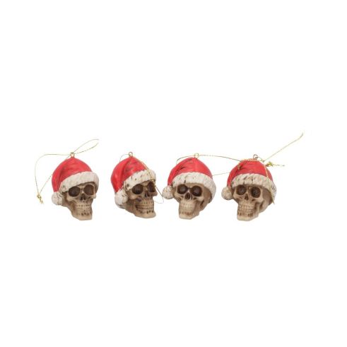 Silent Night Bauble 4.3cm (Set of 12) Skulls Halloween Highlights Hanging Ornaments