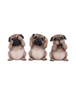 Three Wise Pugs 8.5cm Dogs Top 200 None Licensed