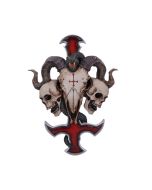 Devils Cross Wall Plaque (JR) 30.5cm Animal Skulls Summer Sale 2024