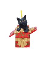 Present Cat Hanging Ornament (LP) 9cm Cats September Flash Sale 2024 | Festive Gifts and Decorations