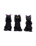 Three Wise Felines 8.5cm Cats Top 200 None Licensed